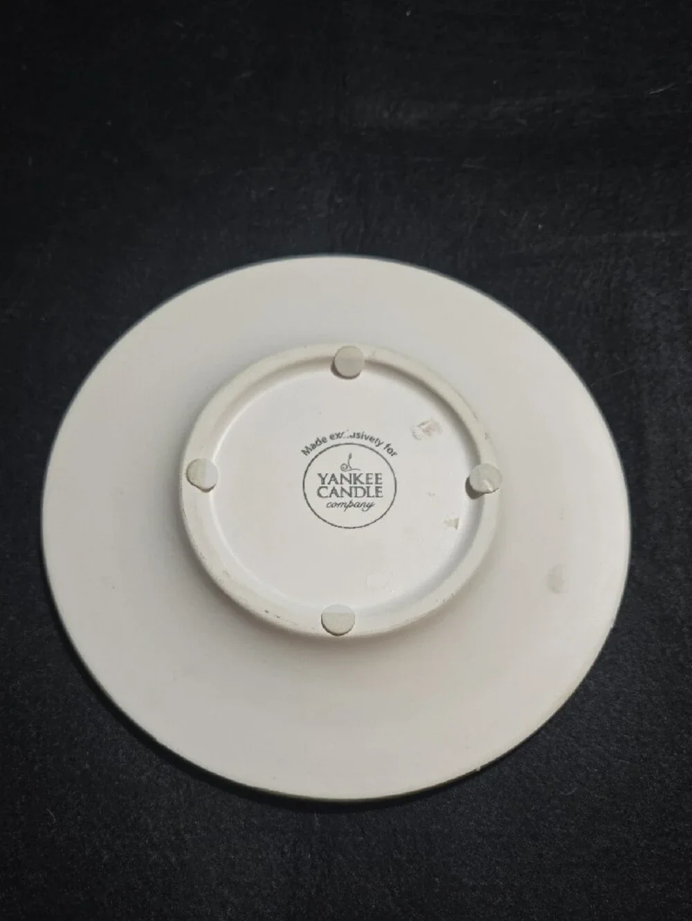Yankee Candle Cream Ceramic Candle Plate with Autumn Fruit Border